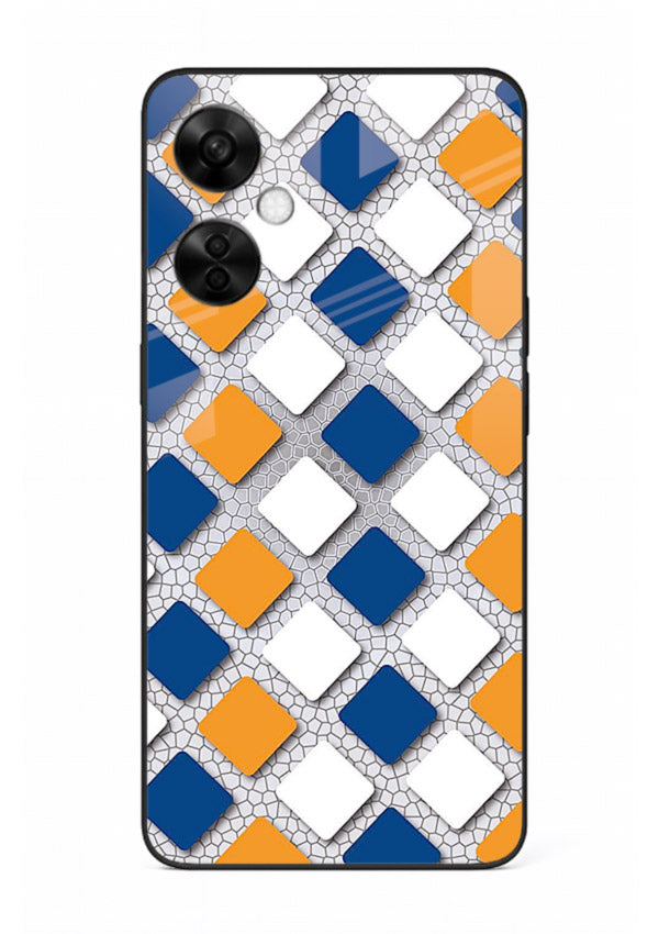 Diamond Tile Pattern geometric diamond pattern OnePlus Nord CE3 Lite glass back cover