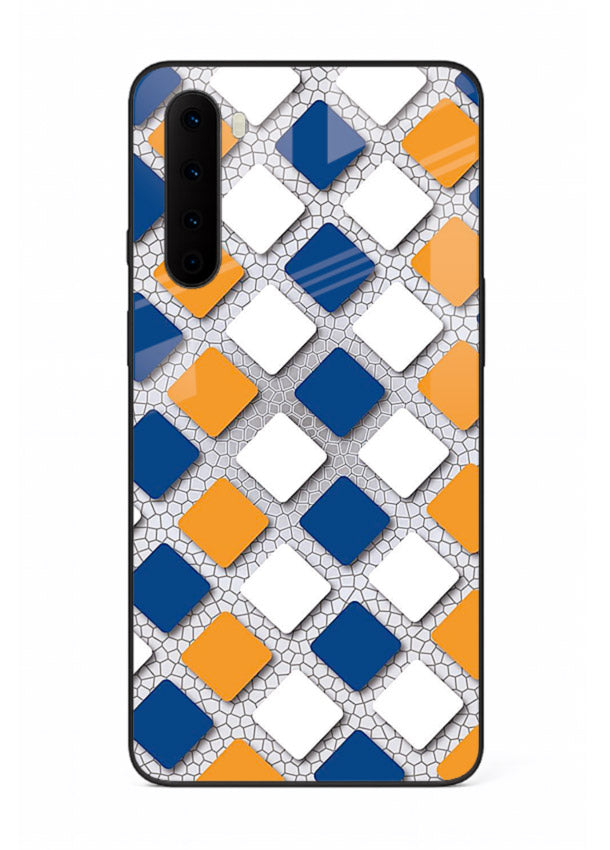 Diamond Tile Pattern geometric diamond pattern OnePlus Nord glass back cover