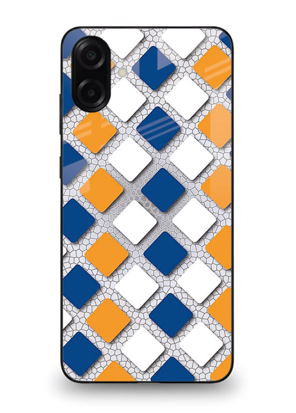 Diamond Tile Pattern geometric diamond pattern Samsung A06 5G glass back cover