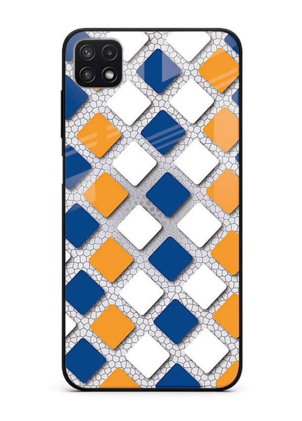 Diamond Tile Pattern geometric diamond pattern Samsung A22 5G glass back cover