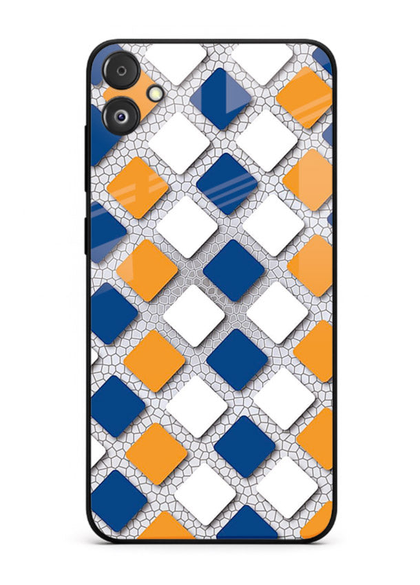 Diamond Tile Pattern geometric diamond pattern Samsung F04 5G glass back cover