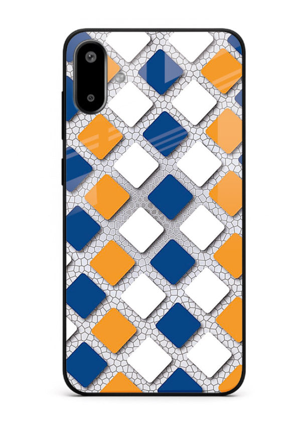 Diamond Tile Pattern geometric diamond pattern Samsung F06 5G glass back cover