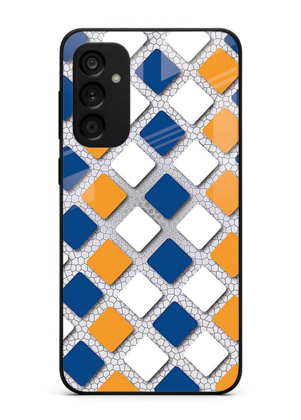 Diamond Tile Pattern geometric diamond pattern Samsung F23 5G glass back cover