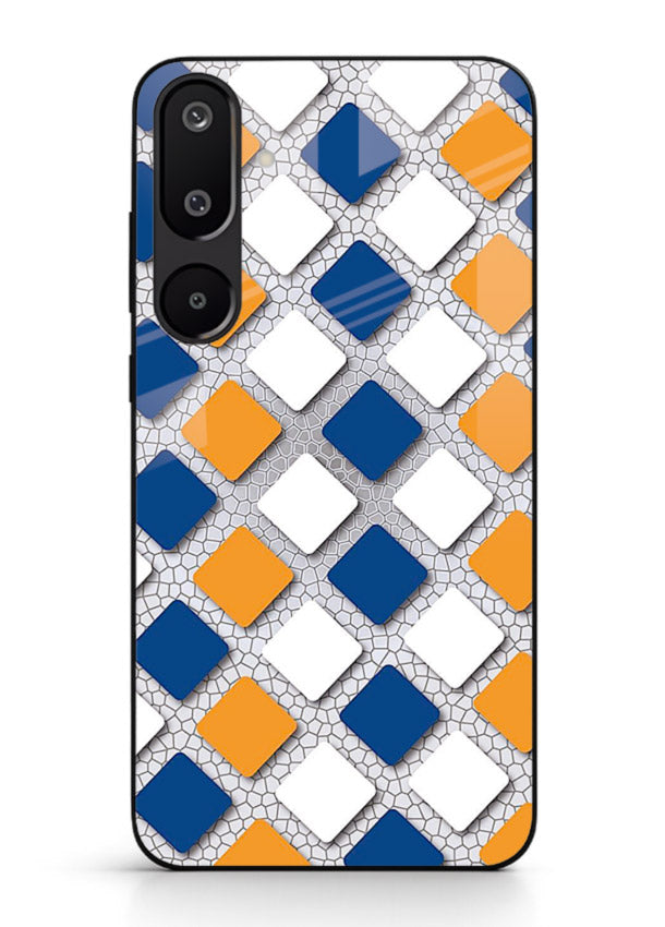Diamond Tile Pattern geometric diamond pattern Samsung M16 5G glass back cover