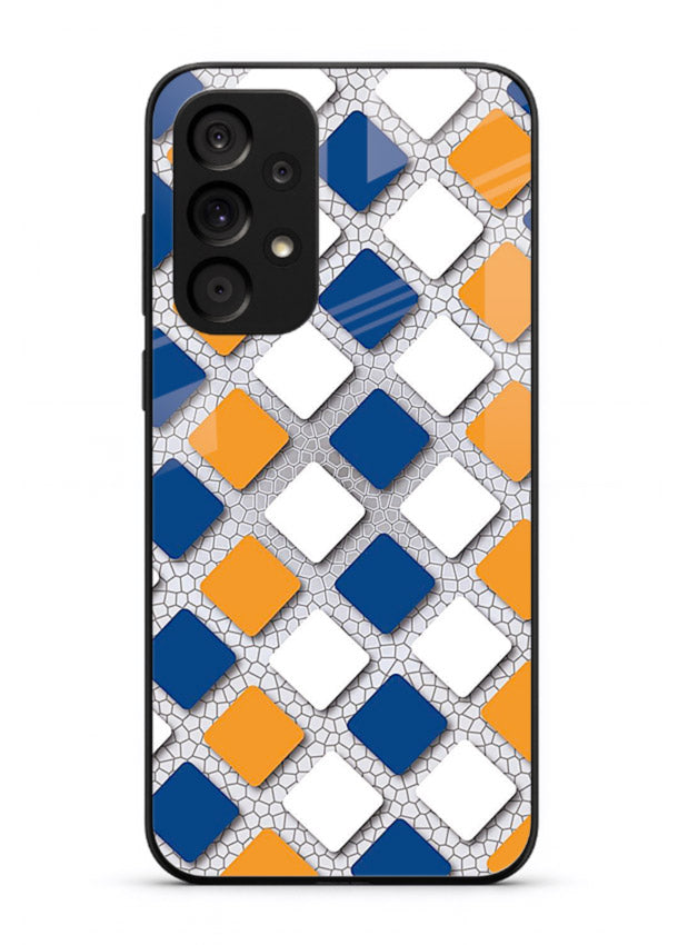 Diamond Tile Pattern geometric diamond pattern Samsung A73 5G glass back cover