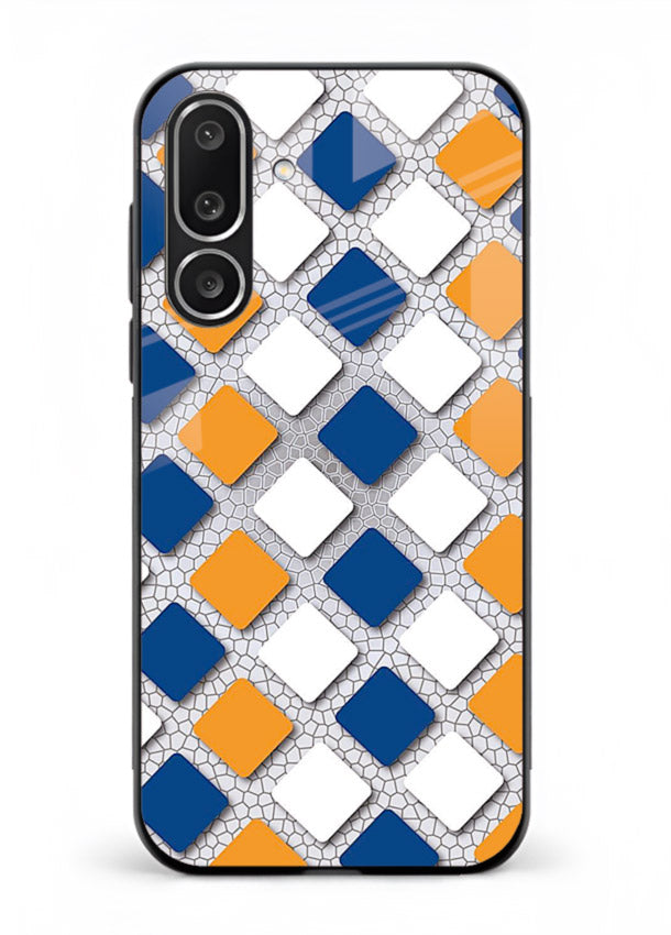 Diamond Tile Pattern geometric diamond pattern Samsung M56 5G glass back cover