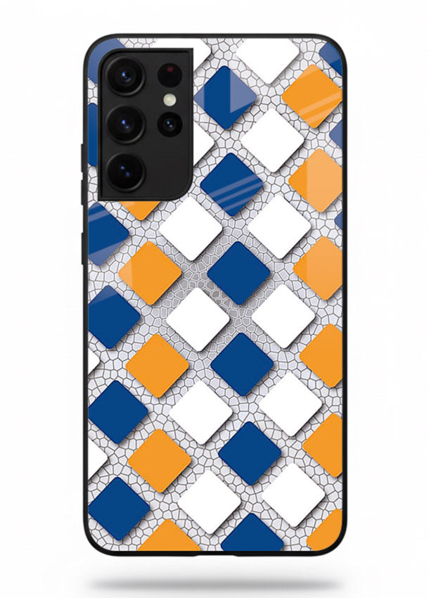 Diamond Tile Pattern geometric diamond pattern Samsung S21 Ultra glass back cover