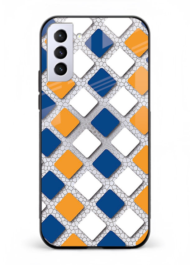 Diamond Tile Pattern geometric diamond pattern Samsung S21 Plus glass back cover