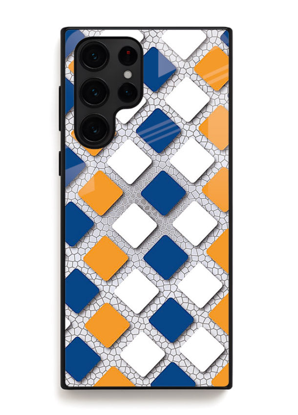 Diamond Tile Pattern geometric diamond pattern Samsung S25 Ultra glass back cover