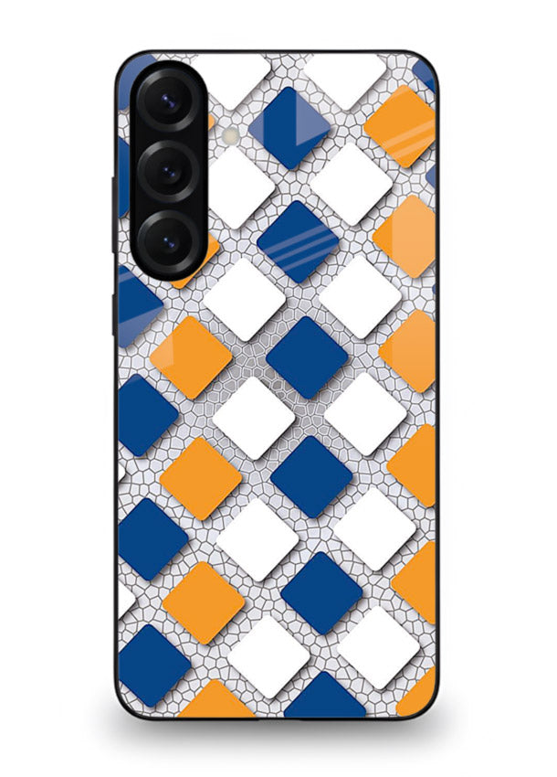 Diamond Tile Pattern geometric diamond pattern Samsung S23 FE glass back cover