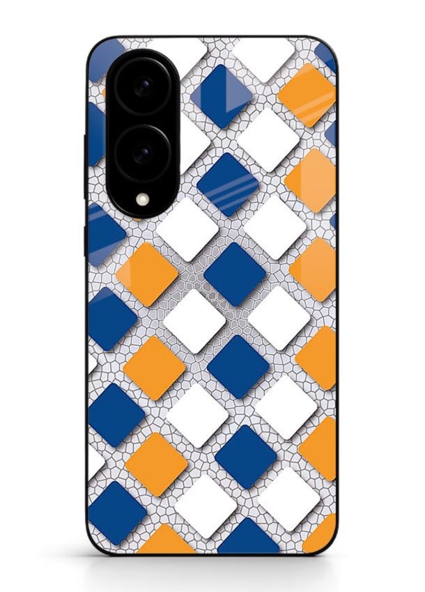 Diamond Tile Pattern geometric diamond pattern Samsung S25 Edge glass back cover