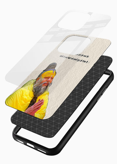 Spiritual portrait artwork printed on premium tempered glass phone back cover - 3