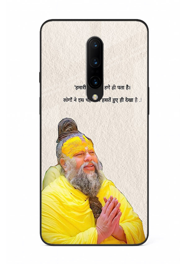 Spiritual portrait artwork printed on premium tempered glass OnePlus 8 back cover