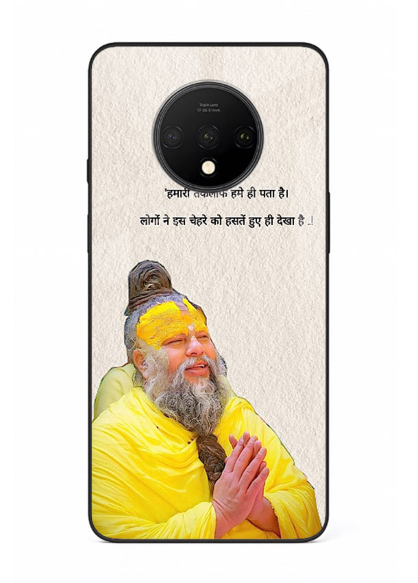 Spiritual portrait artwork printed on premium tempered glass OnePlus 7T back cover