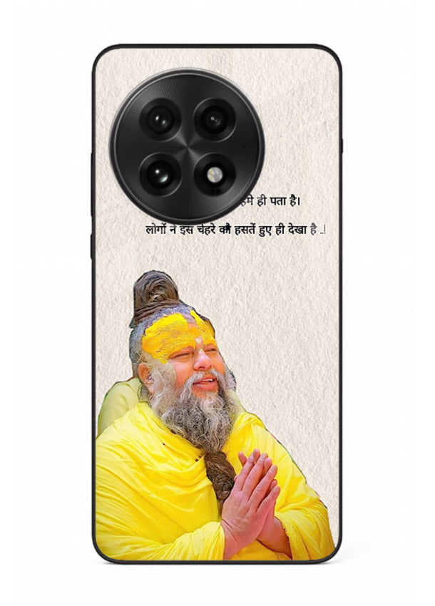 Spiritual portrait artwork printed on premium tempered glass OnePlus 13 back cover