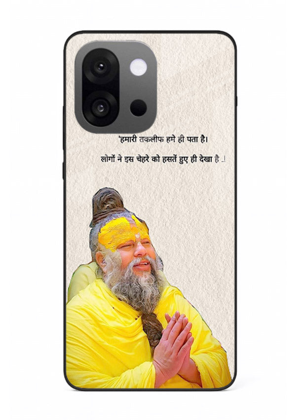 Spiritual portrait artwork printed on premium tempered glass OnePlus 13s back cover