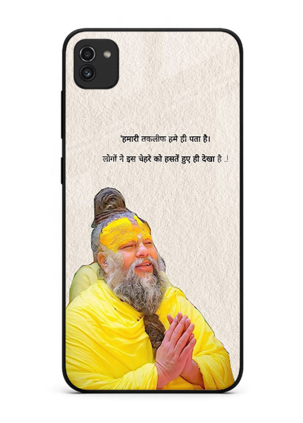 Spiritual portrait artwork printed on premium tempered glass Samsung A03 back cover