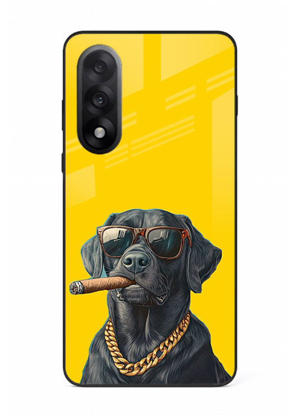 mafia dog cigar art OnePlus Nord 5 glass cover cool gangster dog illustration case