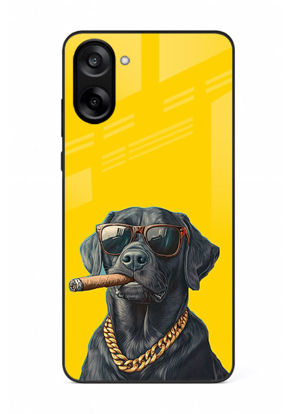 mafia dog cigar art OnePlus Nord CE5 glass cover cool gangster dog illustration case