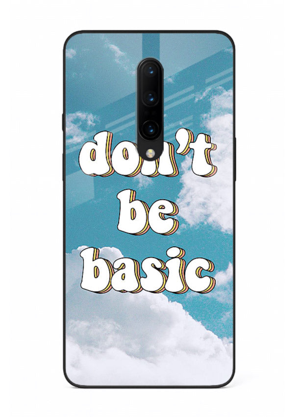 Dont Be Basic Clouds pastel quote artwork OnePlus 8 glass back cover
