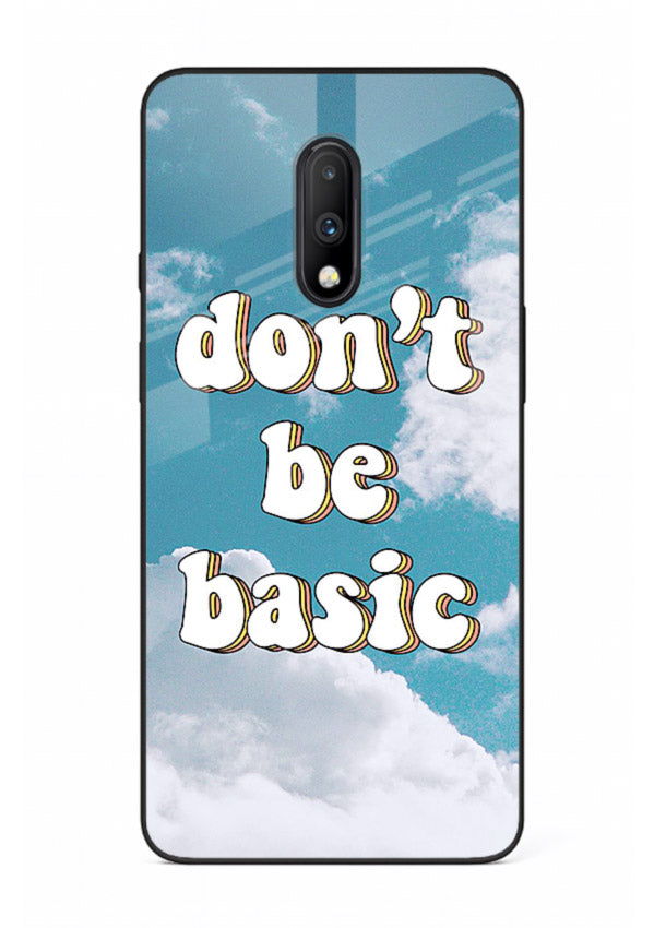 Dont Be Basic Clouds pastel quote artwork OnePlus 7 glass back cover