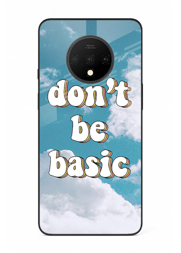 Dont Be Basic Clouds pastel quote artwork OnePlus 7T glass back cover