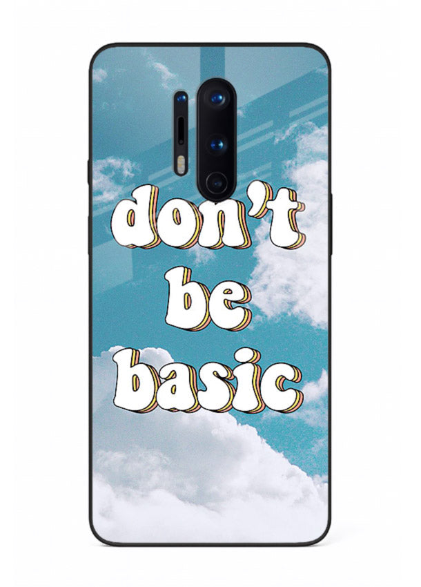 Dont Be Basic Clouds pastel quote artwork OnePlus 8 Pro glass back cover