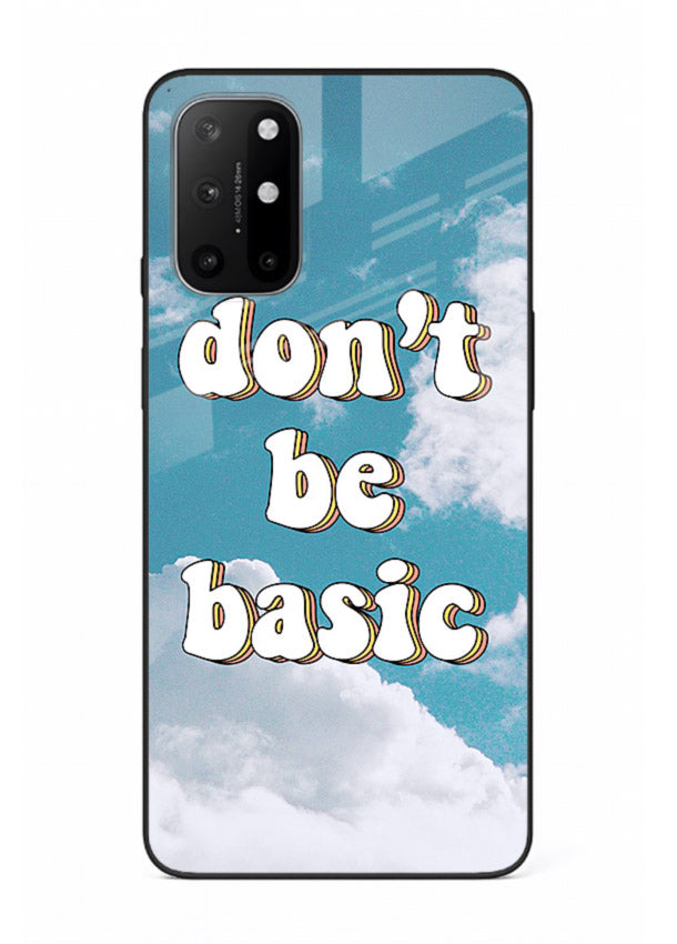 Dont Be Basic Clouds pastel quote artwork OnePlus 8T glass back cover
