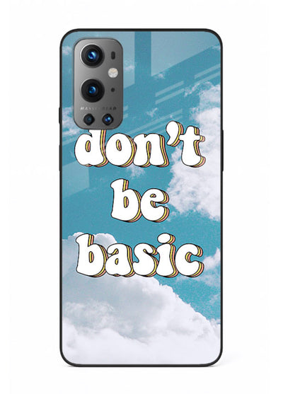 Dont Be Basic Clouds pastel quote artwork OnePlus 9 glass back cover