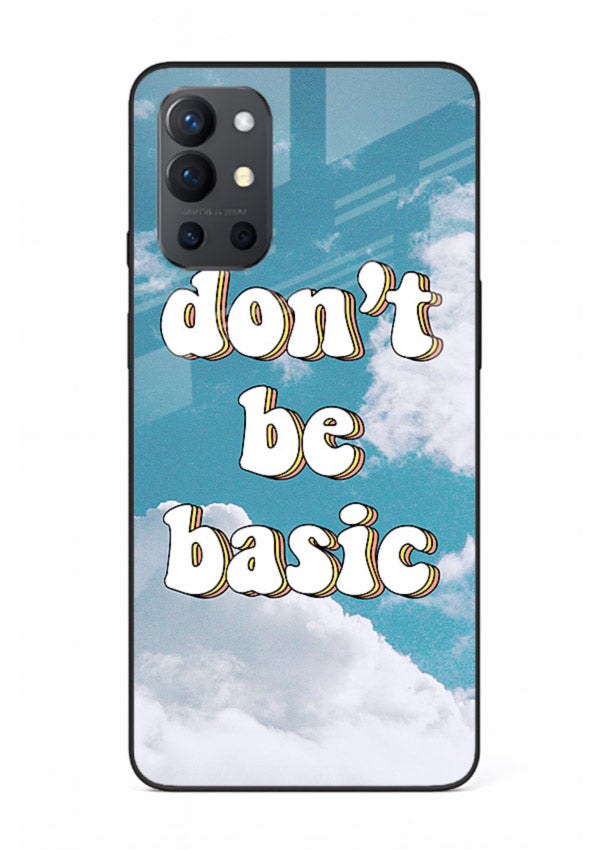 Dont Be Basic Clouds pastel quote artwork OnePlus 9R glass back cover