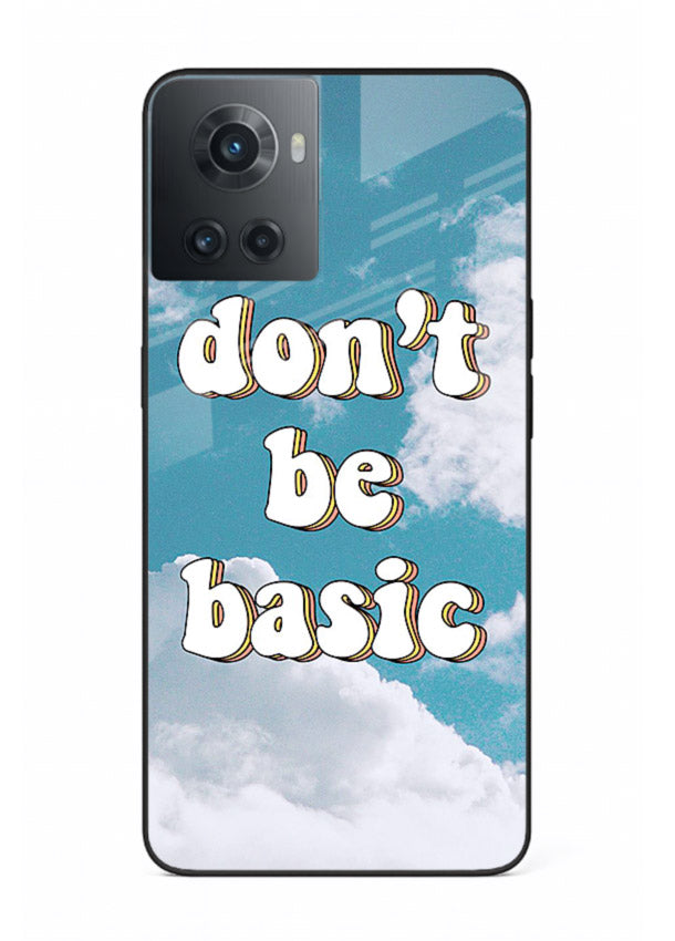 Dont Be Basic Clouds pastel quote artwork OnePlus 10R glass back cover
