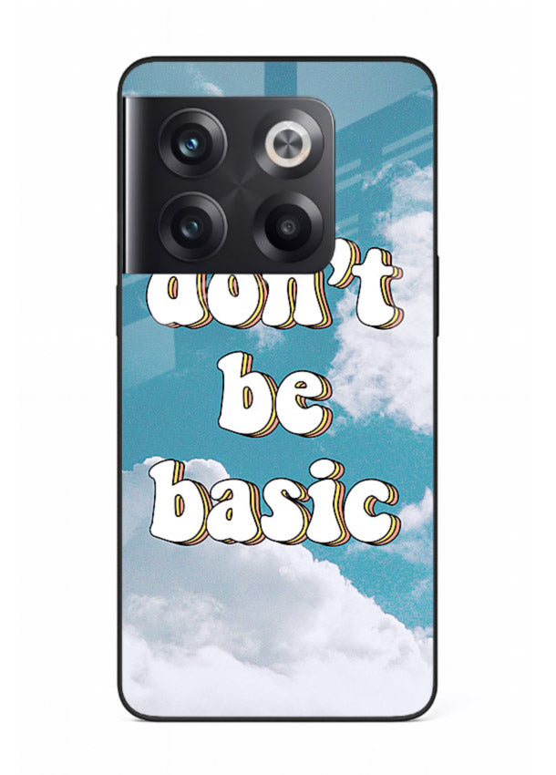 Dont Be Basic Clouds pastel quote artwork OnePlus 10T glass back cover