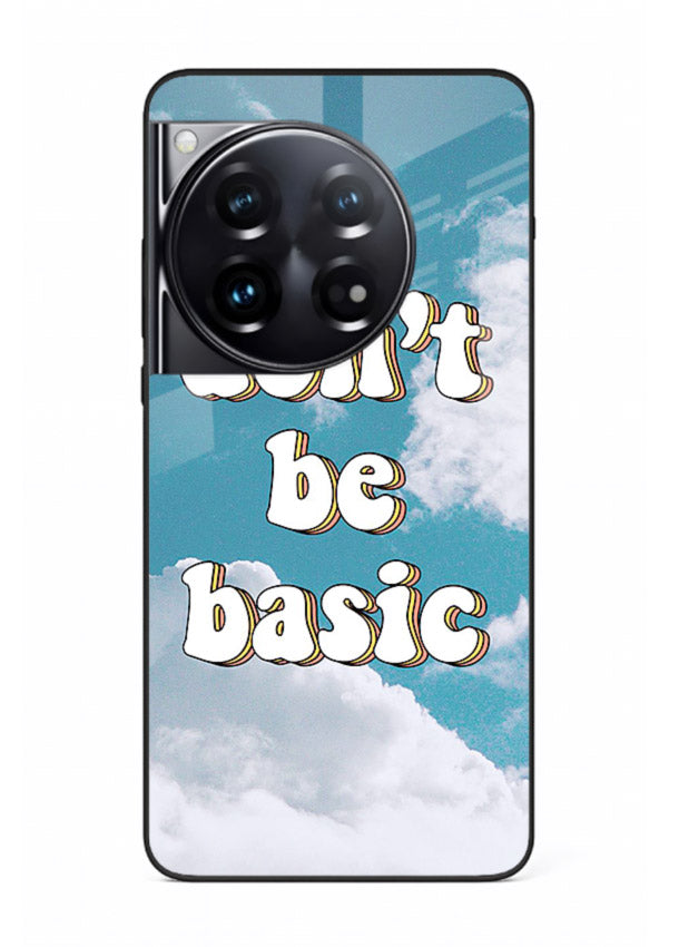 Dont Be Basic Clouds pastel quote artwork OnePlus 12 glass back cover