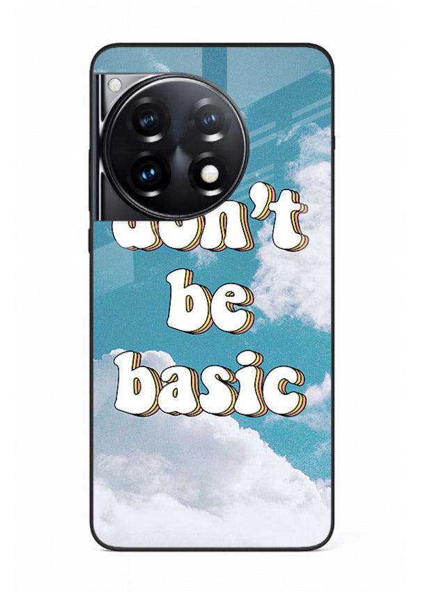 Dont Be Basic Clouds pastel quote artwork OnePlus 12R glass back cover