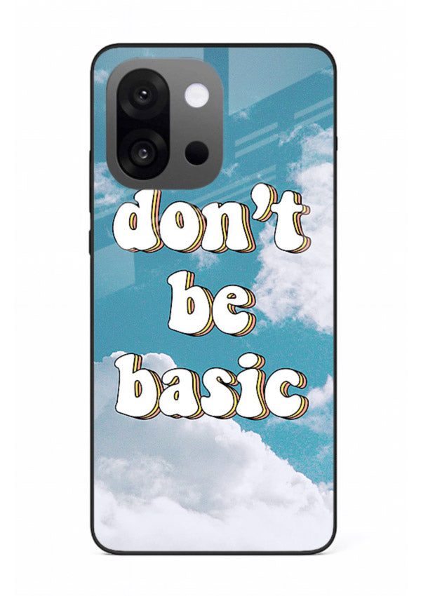 Dont Be Basic Clouds pastel quote artwork OnePlus 13s glass back cover