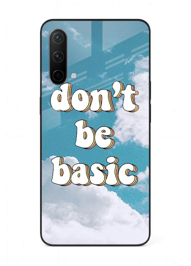 Dont Be Basic Clouds pastel quote artwork OnePlus Nord CE 5G glass back cover