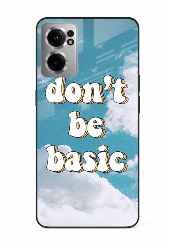 Dont Be Basic Clouds pastel quote artwork OnePlus Nord CE2 5G glass back cover