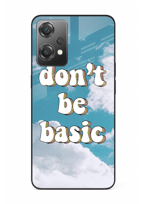 Dont Be Basic Clouds pastel quote artwork OnePlus Nord CE2 Lite 5G glass back cover