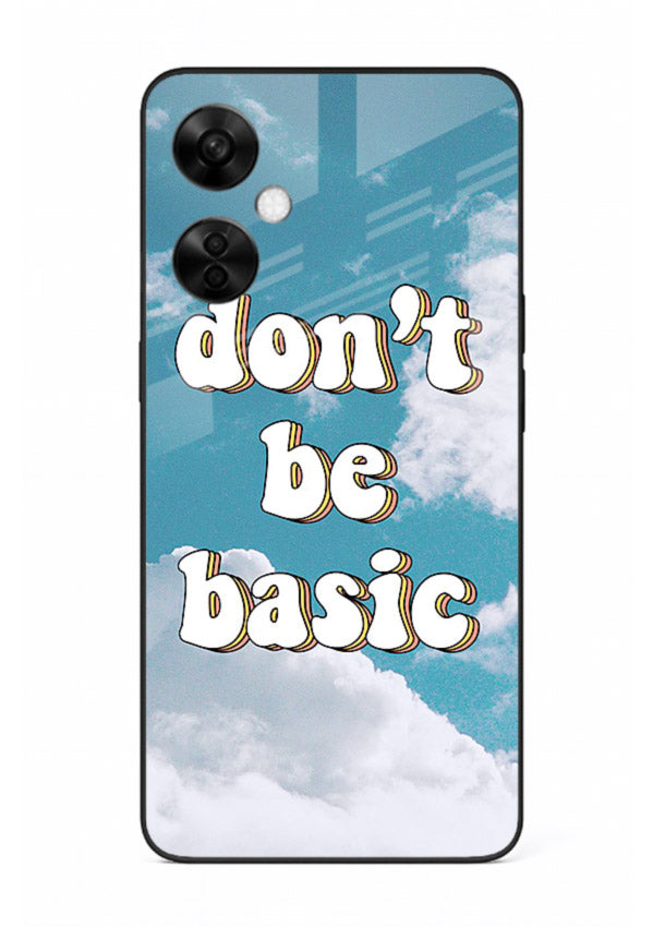 Dont Be Basic Clouds pastel quote artwork OnePlus Nord CE3 Lite glass back cover