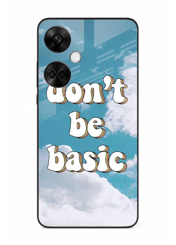Dont Be Basic Clouds pastel quote artwork OnePlus Nord CE3 glass back cover