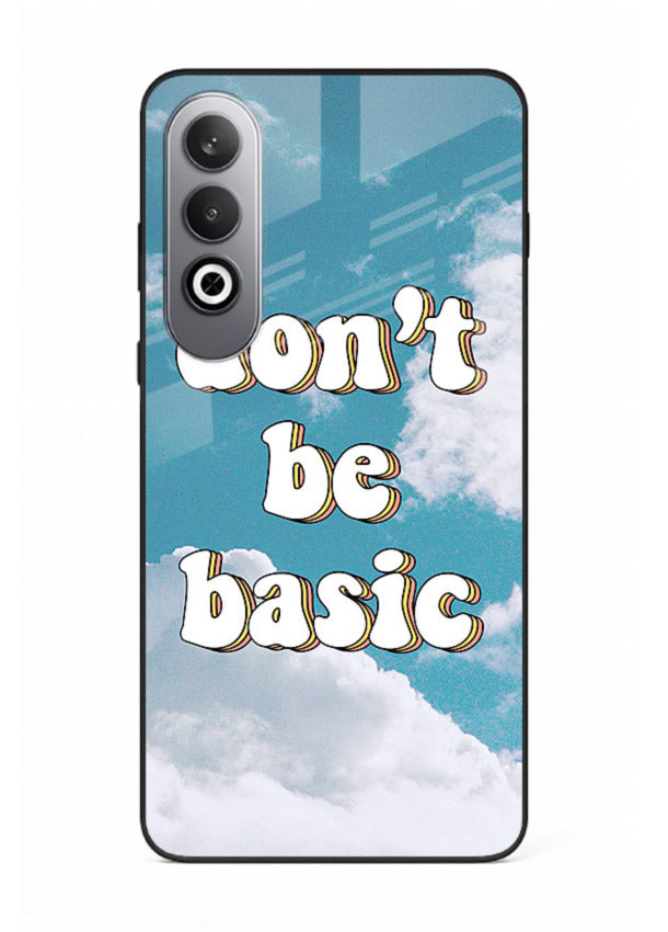 Dont Be Basic Clouds pastel quote artwork OnePlus Nord CE4 glass back cover