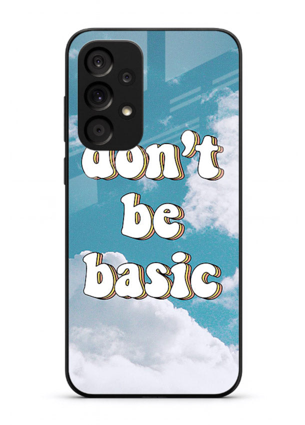 Dont Be Basic Clouds pastel quote artwork Samsung A53 5G glass back cover