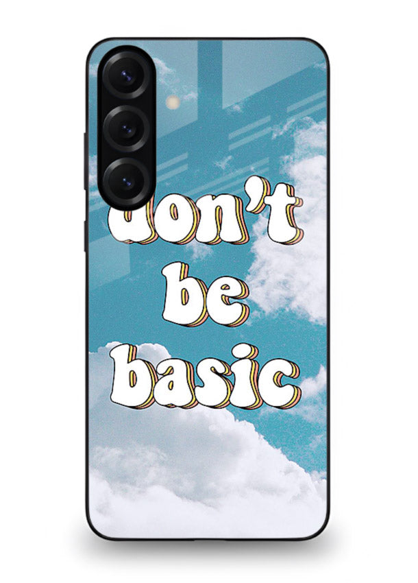 Dont Be Basic Clouds pastel quote artwork Samsung M35 5G glass back cover