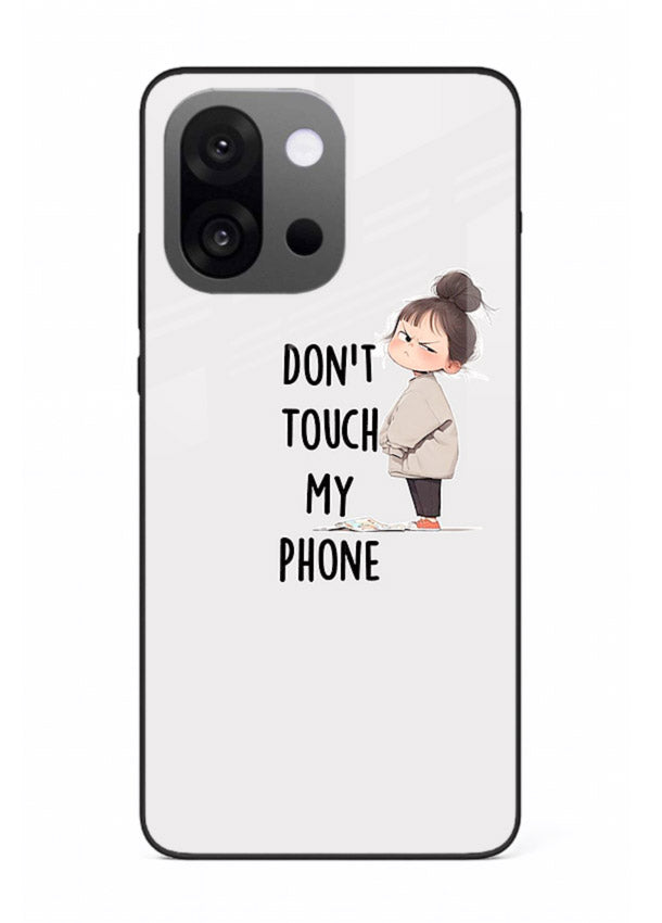 Donâ€™t Touch Phone bold typography artwork OnePlus 13s glass back cover
