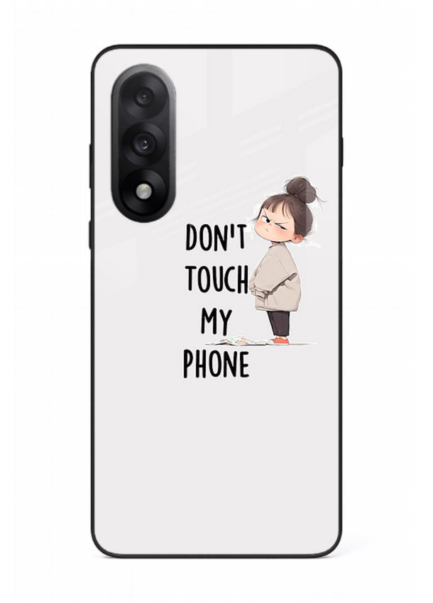 Donâ€™t Touch Phone bold typography artwork OnePlus Nord 5 glass back cover