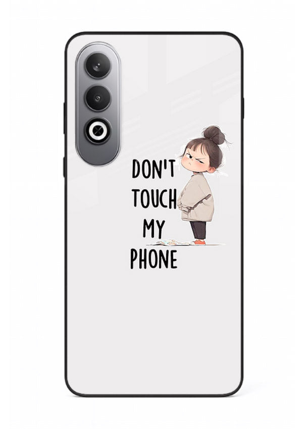 Donâ€™t Touch Phone bold typography artwork OnePlus Nord CE4 glass back cover