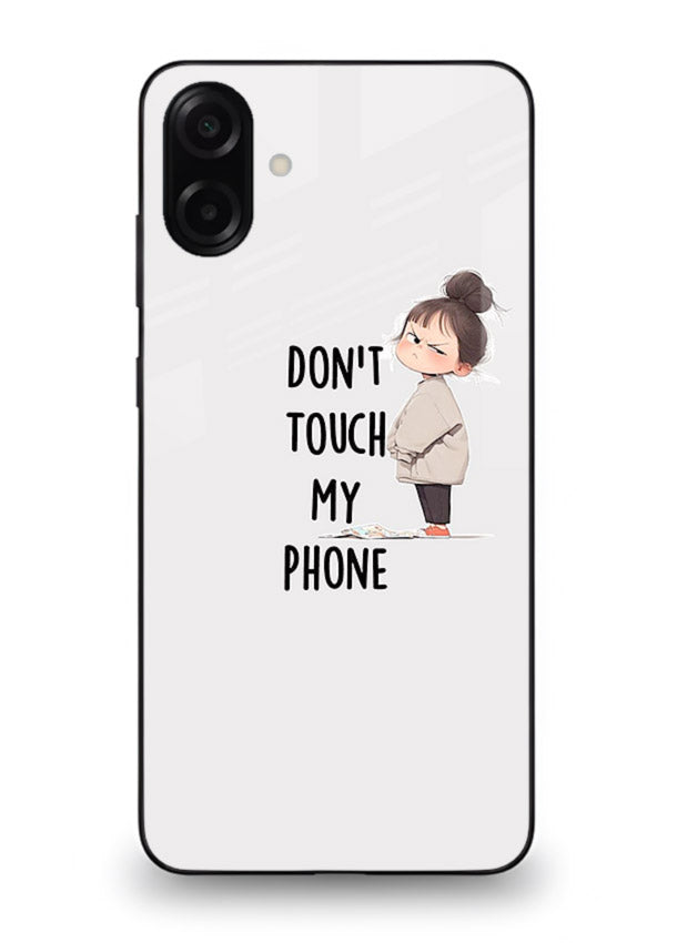Donâ€™t Touch Phone bold typography artwork Samsung A07 4G glass back cover