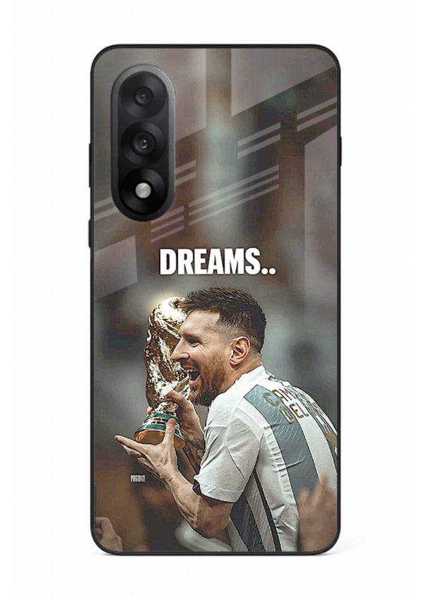 Motivational football quote artwork on premium tempered glass OnePlus Nord 5 back cover