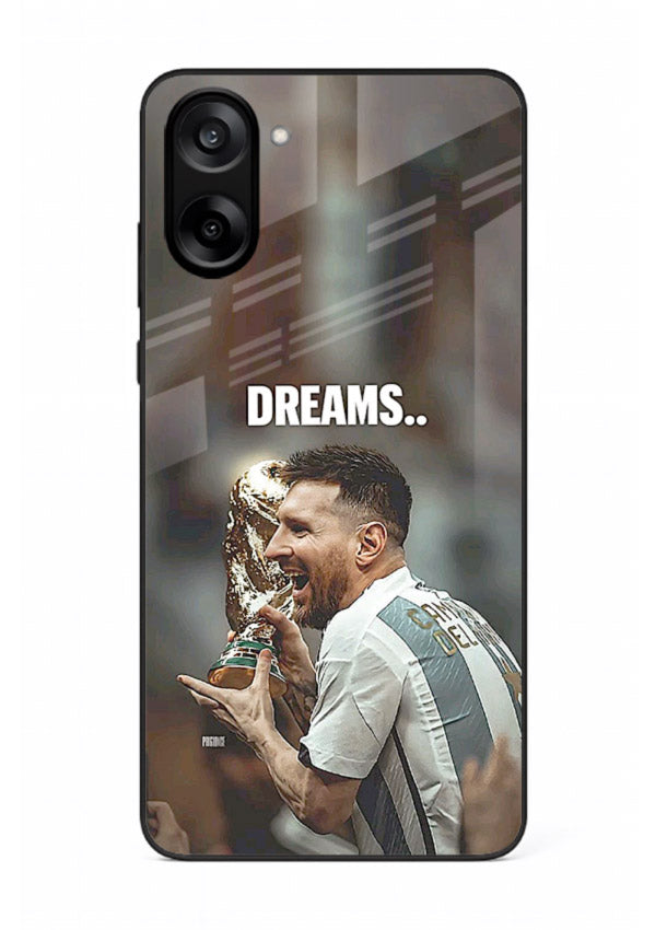 Motivational football quote artwork on premium tempered glass OnePlus Nord CE5 back cover