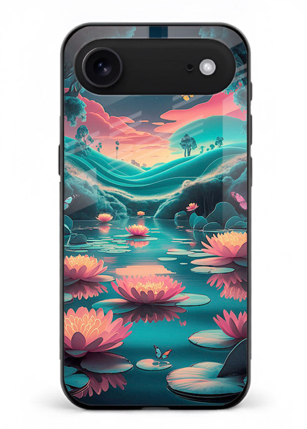 Dreamy Lotus Night mystical lotus artwork iphone 17 air glass back cover